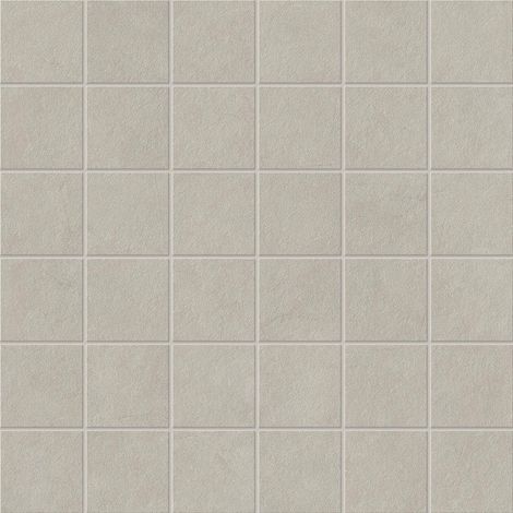 Mosaïque effet Enduit Gris Perle 4,8x4,8 cm Quadra 30x30x0,9 cm Mat Calviro - Sol et mur intérieur (vendu par carton de 0,9 m²) - RO'MA CARRELAGE