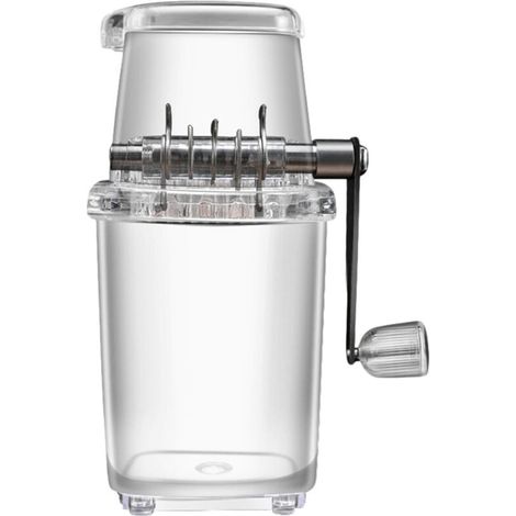 Portable Ice Crusher 1.25L, Hand Crank, Manual Shaver, for Home, Outdoor Camping, Transparent (1/5)