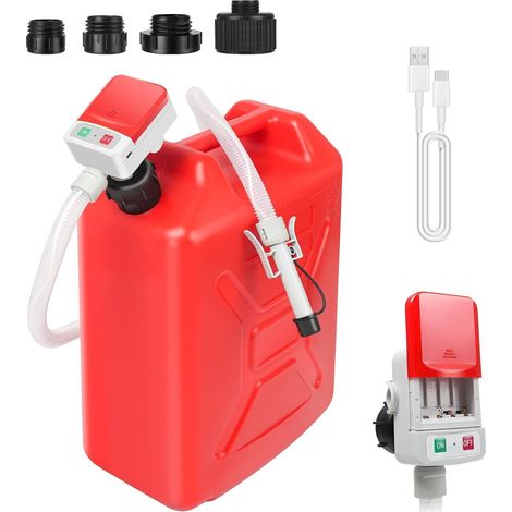 Pompe Électrique Carburant avec Stop Automatique avec Adaptateur 4 Tailles Pompe de Transfert Carburant avec 1.8M Tuyau, Pompe Carburant pour gaz, carburant, diesel avec Adaptateur 4 Tailles (1/5)