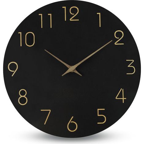 Horloge Murale Silencieuse en Bois Moderne 30,4 cm Sans Tic-Tac pour Cuisine, Salon et Bureau (1/4)