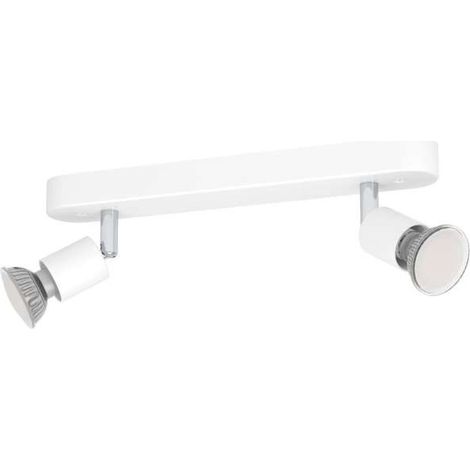 Eglo Faretto Stecci-E 2 luci orientabili GU10 bianco L300x45xH75 cm (1/2)