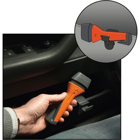 Outil de sécurité LifeHammer 10660 avec support, coupe-ceinture, brise-vitre D32596 (1/5)