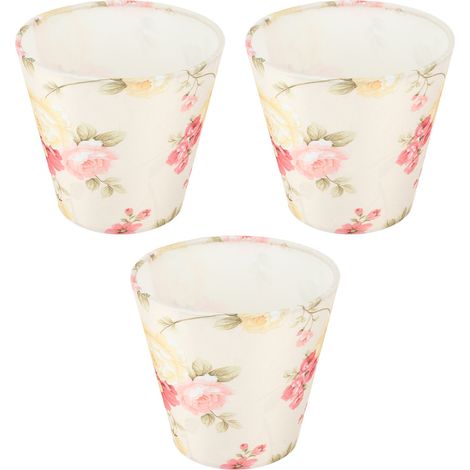 Abat-jour en tissu à motif floral, fixation par pince, pour lampe de table, lustre ou lampadaire. (1/5)