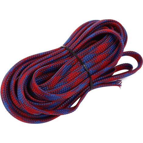 6mm Dia Tight Geflochtene PET-Sleeving-Kabelhülle Blau Rot 16Ft (f1bbd85dd462f6c1bf97d60e7c59d5d5) (1/2)