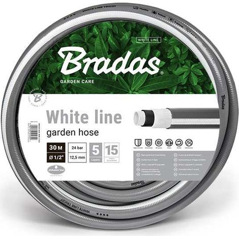 Tuyau d'arrosage 5 couches WHITE LINE 19mm 30 mètres (1/2)