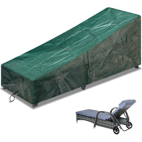 Housse de transat de jardin imperméable et anti-UV 220x80x35/55cm (1/5)