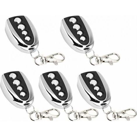 Lot de 5 ouvre-porte de garage électrique à télécommande, 433 MHz pour clonage de portail, de garage, de clonage électrique universel (5 pièces) (1/4)
