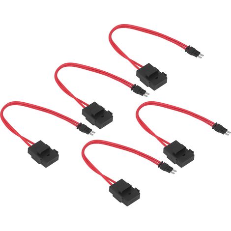 5 pièces porte-fusible auto mini connecteur filaire robuste rallonge véhicule ATM 20A 16AWG avec 5 fusibles ACM pattes longues 9,1 mm (1/5)