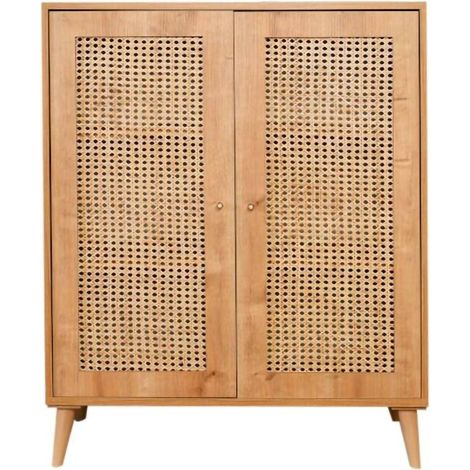 Dmora - Credenza Selara, Buffet da soggiorno, Madia da salotto, Dispensa da cucina, 90x40h110 cm, Quercia, con imballo rinforzato, con imballo rinforzato (1/4)