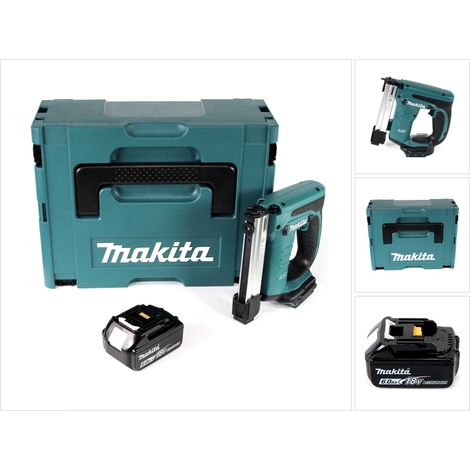Makita DST 221 G1J 18 V Li-ion Akku Tacker im Makpac + 1x BL1860 B 6,0 Ah Li-Ion Akku - ohne Ladegerät