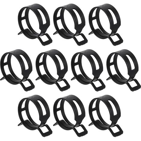 10pcs Collier A Ressort Type Bande 32mm Collier Serrage Pour Tuyau Carburant Clip Ressort Pour Tuyau Silicone Sous Vide, Noir (1/5)