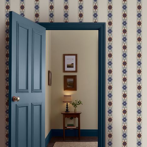 Papier peint intissé rayé Joules Grove Border 1005 x 52cm Multicolore (1/5)
