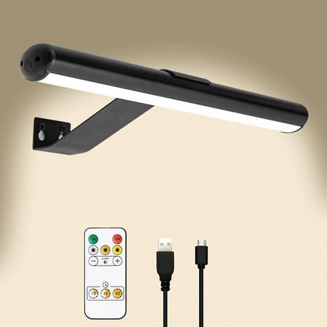 Lampe Murale à Télécommande - LED - Rechargeable - 300 Lumens - 3 Couleurs d\'Éclairage - Design Contemporain (1/4)