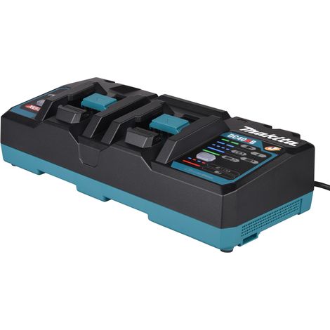 Makita DC40RB 191N09-8 Caricabatterie Rapido Doppio 40V XGT – Ricarica Due Batterie Contemporaneamente (1/4)