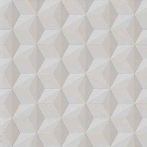 Carta da parati grafica Profhome 962551 Carta da parati TNT leggermente strutturata con motivo grafico luccicante beige 5,33 m2 (1/5)