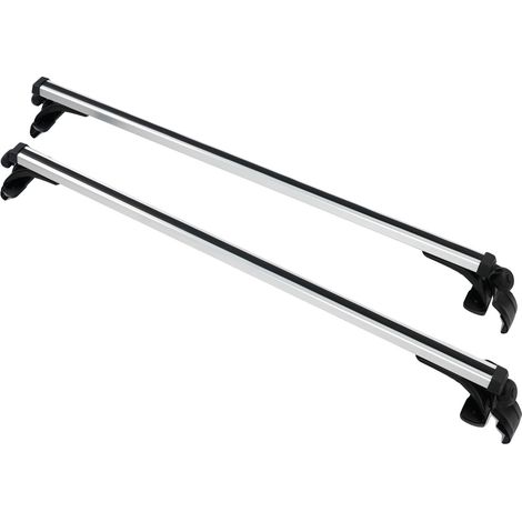 Barre de toit, Design réglable, Capacité de charge de 75 kg, noir (1/2)