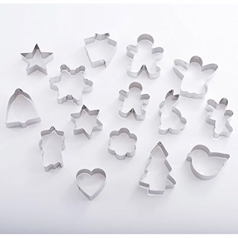 15-teiliges Edelstahl-Keksform-Set, Weihnachtskuchenform, kreatives DIY-Backwerkzeug (1/5)