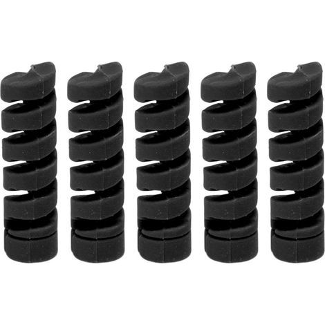 Gaine protectrice en caoutchouc noir pour câbles de vélo, 5 pièces, protège-cadre et gaine de câble de frein/dérailleur. (1/5)