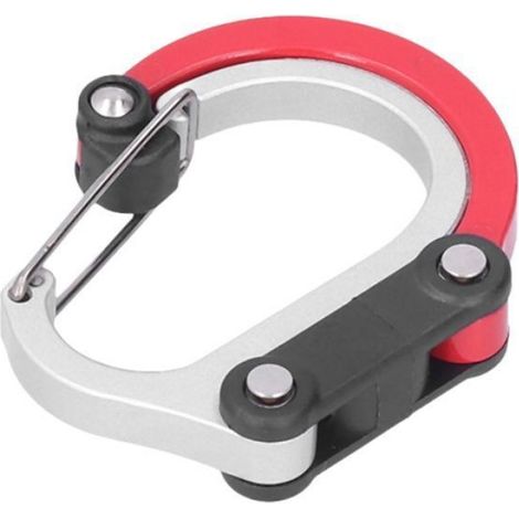 Mousqueton de type D multifonction portable en alliage d'aluminium,fermoir à crochet pour camping, pique-nique, randonnée, (1/5)