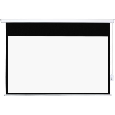 Écran de projection motorisé 100 pouces 16:9, toile électrique 4K HD pour home cinéma et TV, installation murale ou plafond, livré avec télécommande et panneau de commande. (1/5)