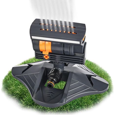 Rasensprinkler mit 16 Düsen für die Gartenbewässerung, 4 Modi, automatische Oszillation, quadratischer Sprinkler für die Bewässerung, Sprinkler für Rasen und Flächen, Bewässerungssystem, Sprinkler