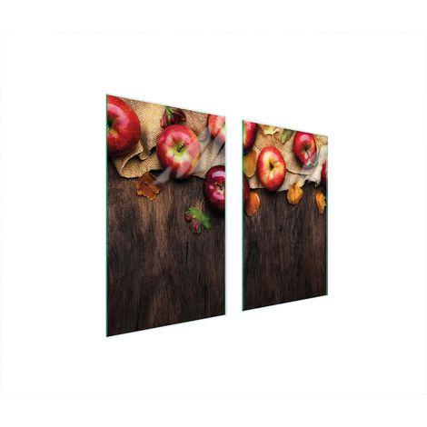 GLASSCHUTZPLATTE FÜR HERD 75x52 ÄPFEL (1/5)