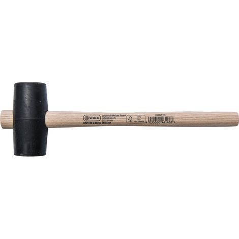 Mazzuola professionale in gomma nera Ø 54 mm.
