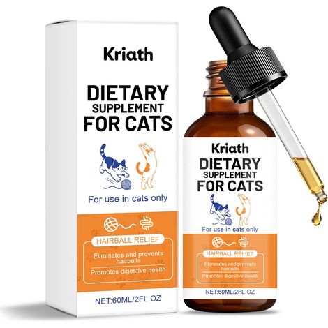 Gouttes nutritives pour chat, pour un soin doux, confortable et rafraîchissant du corps de votre chat. Format voyage pour une utilisation quotidienne - 60 ml (1/5)