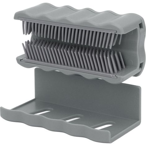 Grille de Vidange en Silicone pour Douche Anti-Bouchage, Capteur de Cheveux Gris pour Salle de Bain (1/5)