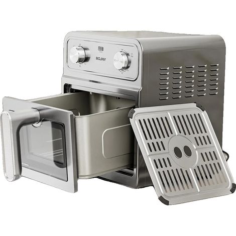 Friteuse à air, Électrique haute puissance, Grande capacité, Argent, 220V (1/2)
