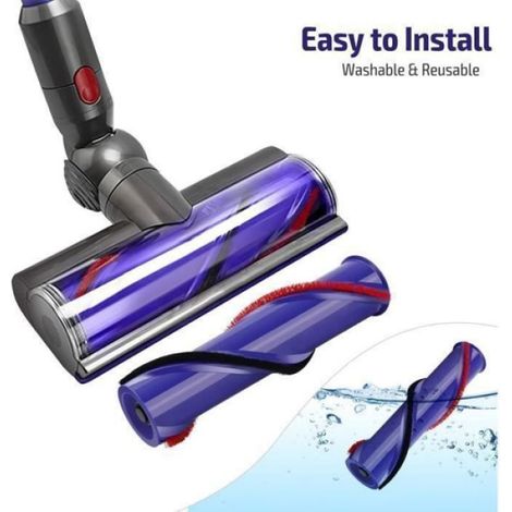 Brosse à Rouleau pour Dyson V8 Brosse de Nettoyage de Tapis de Rechange pour Tête de Moteur Triangulaire de V8. BROSSE (1/4)