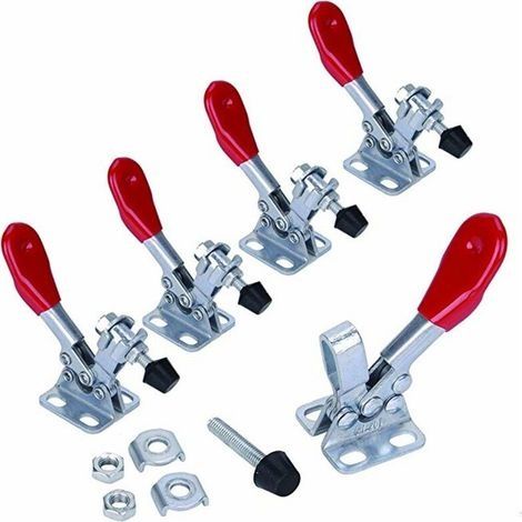 Pince à bascule 5PC GH-201-A Outil à main Capacité de maintien antidérapante Assemblage rapide (1/4)