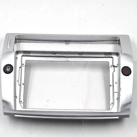 2-DIN-Autoradio-Einbaurahmen für Citroen C4 Quatre, 9-Zoll-Großbildschirm, Android-Player, Armaturenbrett-Montagesatz – Rahmen und CAN-Bus – silber