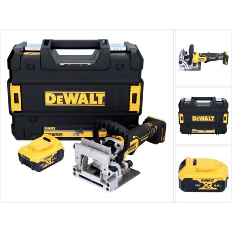 Fresa plana sin cable DeWalt DCW 682 NT 18 V 102 x 20 mm sin escobillas + 1x batería recargable 5,0 Ah + TSTAK - sin cargador