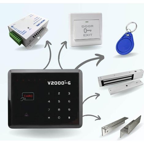 Kit de contrôle d'accès autonome code et badge BT2000 - utilisation intérieure