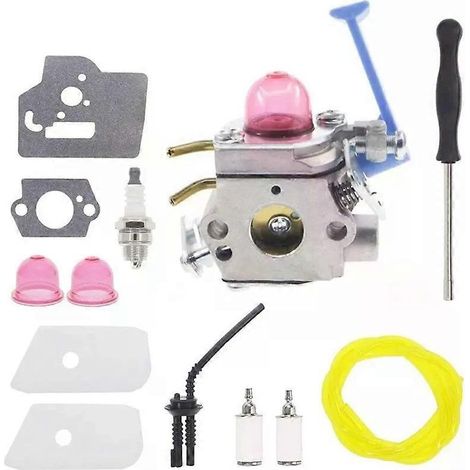 Carburateur C1Q-W40A pour débroussailleuse Husqvarna 124L, 128R, 128DJX et Craftsman avec kit de réglage de conduite de carburant 545081897 (1/5)