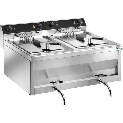 Friteuse de table électrique avec vidange - 2 x 9 l - AFI COLLIN-LUCY