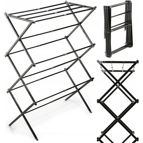 KADAX Séchoir pliable, séchoir sur pied extensible, séchoir à linge en accordéon, séchoir tour pliable (104,5 cm de haut debout) (1/5)
