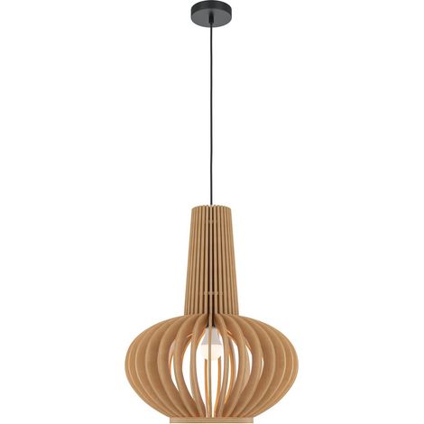 Maytoni Roots III Plafonnier suspendu moderne de 35 cm avec cadre en fil de fer noir et abat-jour beige E27