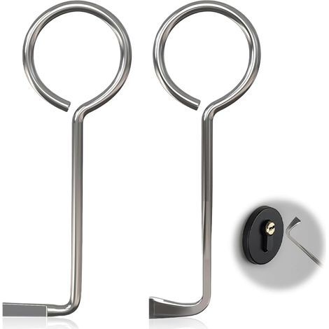 2-Piece Lock Pick Set, Master Key, Stainless Steel, Interior Lock, Bedroom Door, Professional Use (1/5)