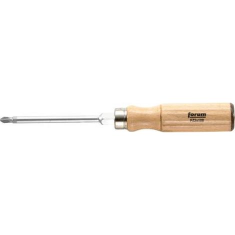 Cacciavite Pz Phillips Con Manico In Legno Dimensioni: Pz 2, Lunghezza La Lama 100 Mm, Lunghezza Totale 205 Mm, Diametro Della Lama: 6,0 Millimetri