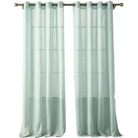 Rideau voile élégant 140 x 220 cm avec œillets – Rayé, transparence douce, idéal pour baie vitrée, salon ou chambre (1/4)