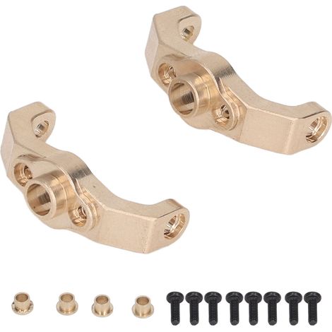 Lot de 2 moyeux C dorés en laiton antirouille, précis et stables pour RC Crawler Traxxas 1/18 TRX4M avec vis (1/5)