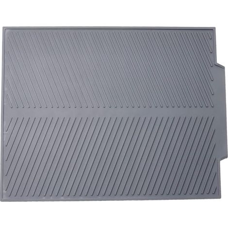 [NEVER USED] Drying Mat, Large Silicone Dish Drainer Mat, Thick Sink Mat for Quick Drying 43 x 34cm x 0.5cm Grey