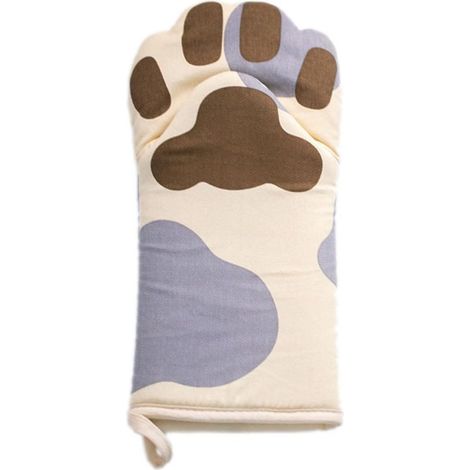 Dailygoody,Diseño de gato adorable,Guantes de cocina resistentes al calor,Perfectos para cocinar,30,5 x 15 cm,Ideales para barbacoas (1/5)