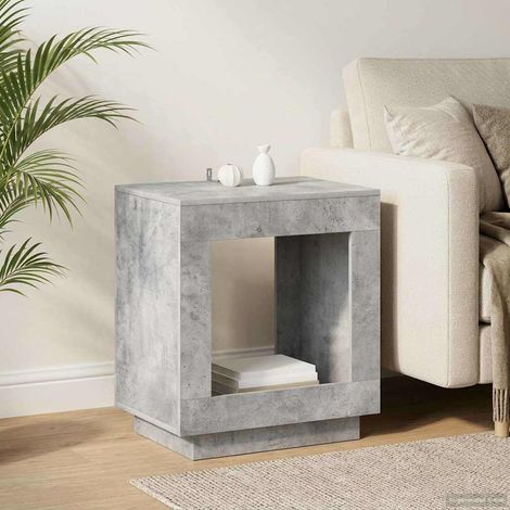 vidaXL Tavolo laterale Grigio Cemento 60 x 40 x 65 cm
