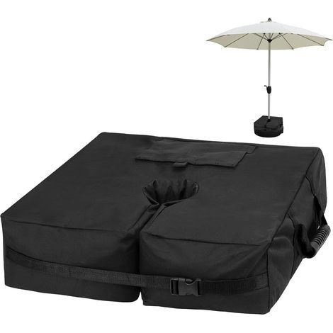 Abnehmbarer Sonnenschirmständer-Gewichtssack, bis zu 85 Pfund, Schirmgewichtssack für überhängende Sonnenschirmsandsäcke, beschwerte Terrasse, Strand, freitragender Sonnenschirm im Freien (quadratisch (1/5)