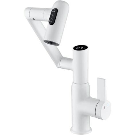 Rubinetto da bagno termostatico intelligente, rubinetto per lavabo, rubinetto da cucina (bianco) (1/5)