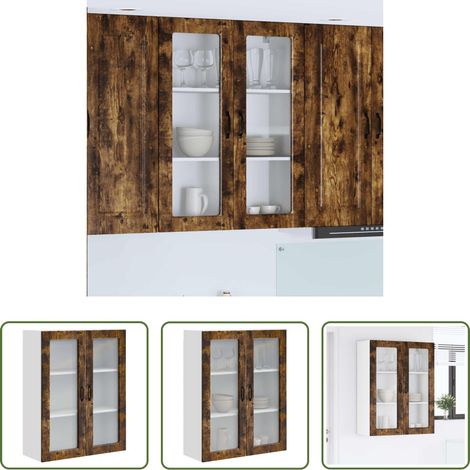 vidaXL Holz Küchenmöbel - Küchenschrank Geräucherte Eiche 80 x 31 x 100 cm Holzwerkstoff (1/5)
