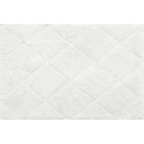 Weicher, eleganter Badezimmerteppich aus Baumwolle mit Kristallen, 50 x 70 cm, weiß (1/4)